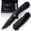 Premium Peasant Folding Pocket Knife Gift Set for Adventurers (Black & Blue) - Korvel