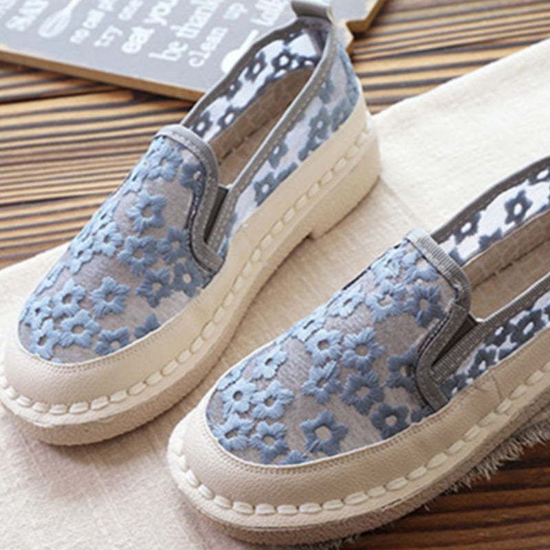 Sandalias de Verano con Cierre de Encaje para Mujeres