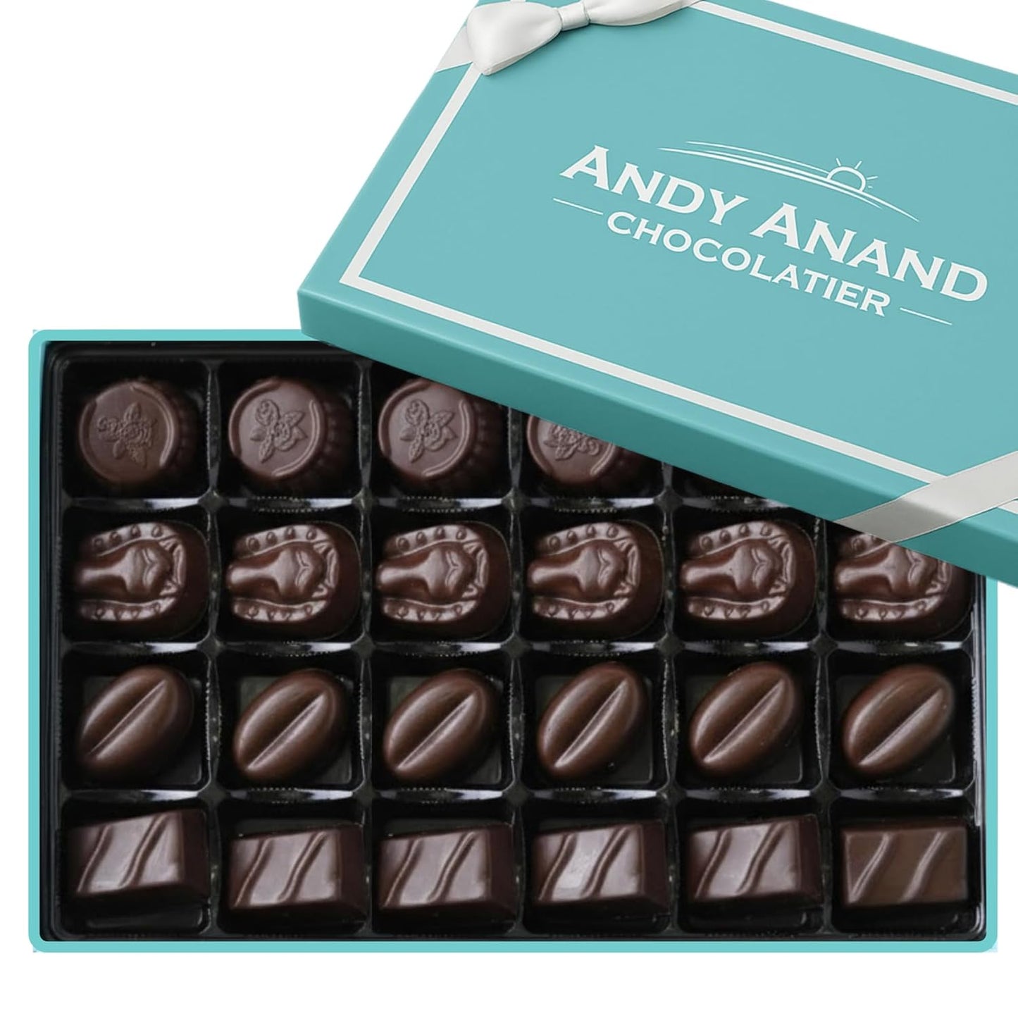 Andy Anand 24 pcs Sugar Free Vegan Dark Chocolate Truffles