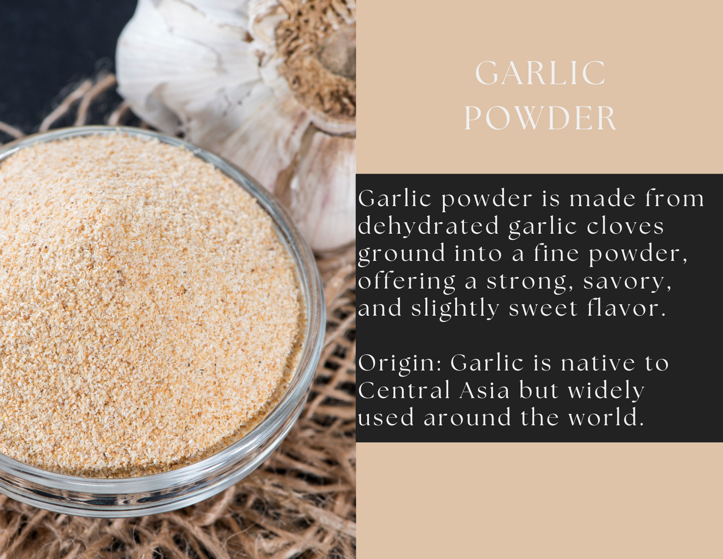 Garlic Powder – Pure Ground Dehydrated Garlic