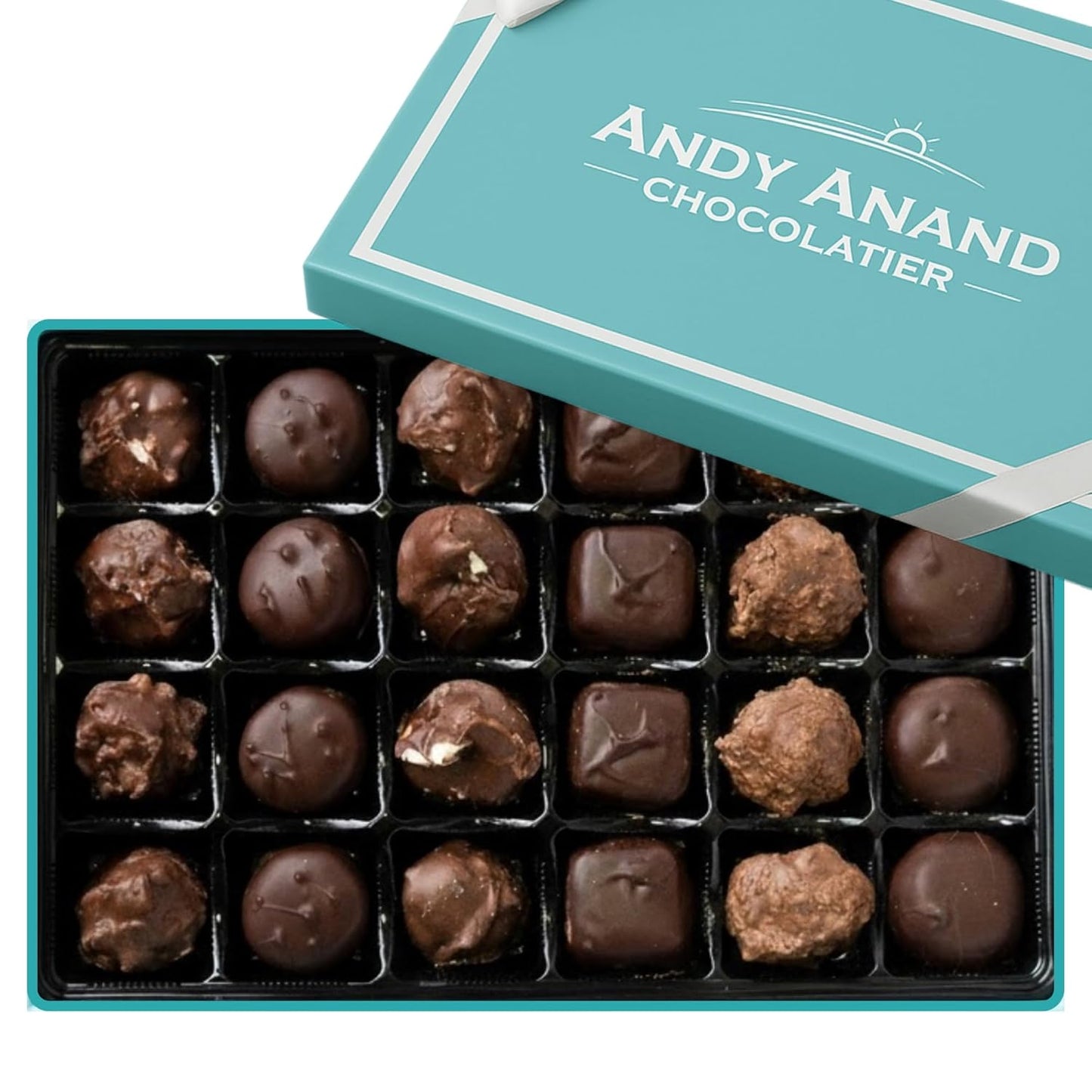 Échantillon de chocolat sans sucre Andy Anand - assortiment de 20 pièces