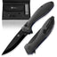 Ultimate Vector Folding Pocket Knife Gift Set for Outdoor Enthusiasts (Black) - Korvel