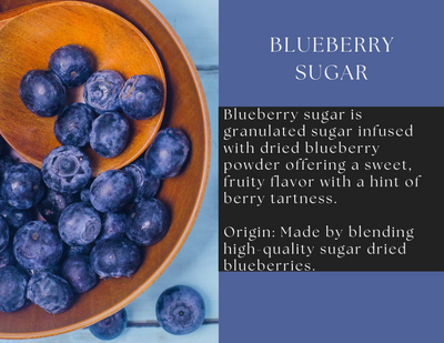 Blueberry Sugar – Granulated Sugar Infused with Real Blueberry Powder