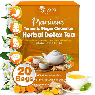 Premium Ginger, Turmeric & Cinnamon Herbal Tea Blend
