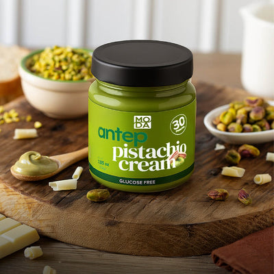 Moda Antep Pistachio Cream – 30% Pistachios, 7.05 oz (200 g) - Korvel