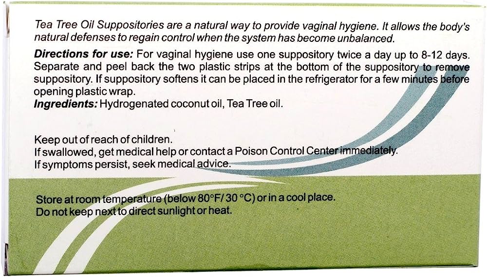 Suppositoires à l'huile d'arbre à thé PhytoLab pour les soins féminins
