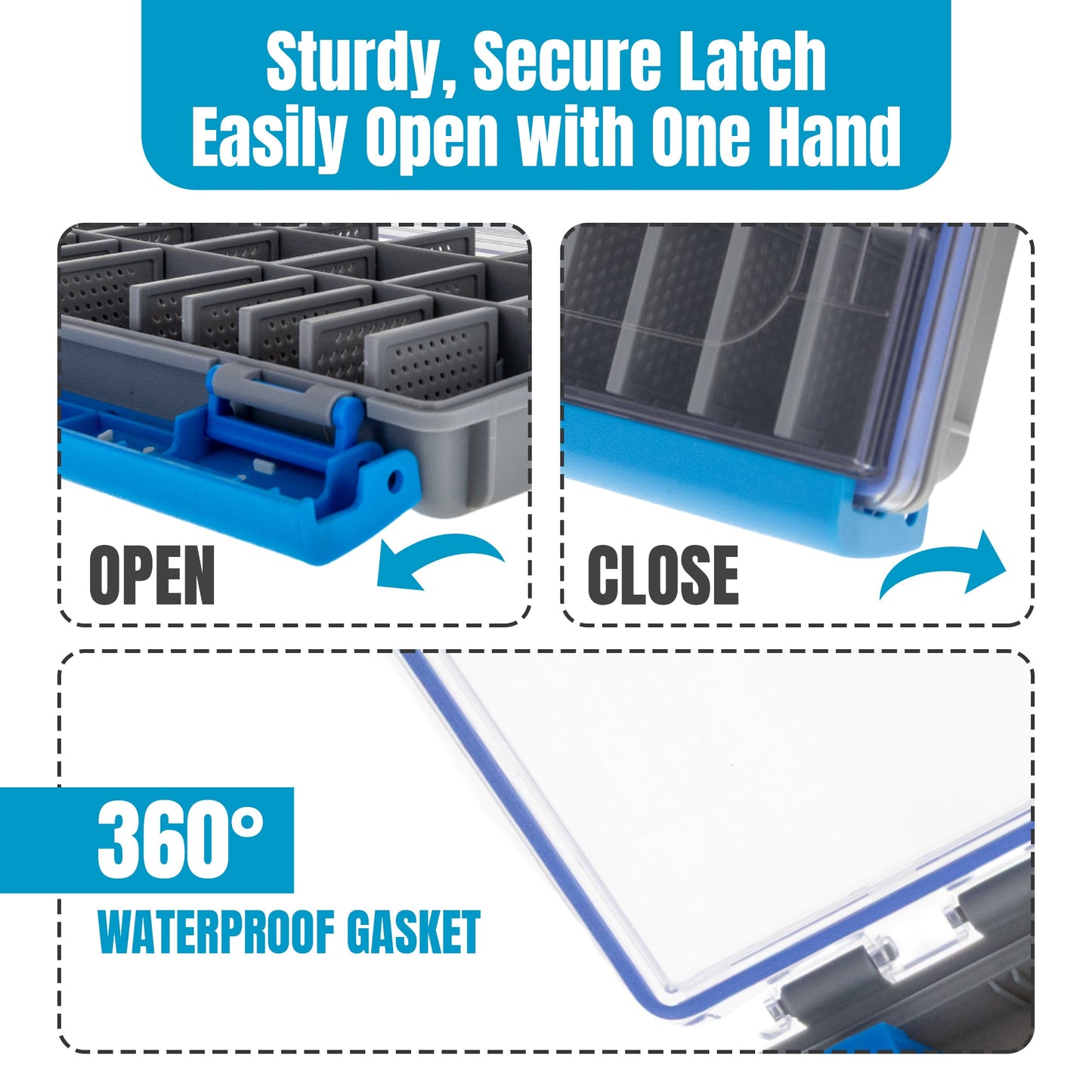 Bandeja para aparejos Reaction Tackle Ultra Elite: resistente al agua y con un solo clip. Nueva.