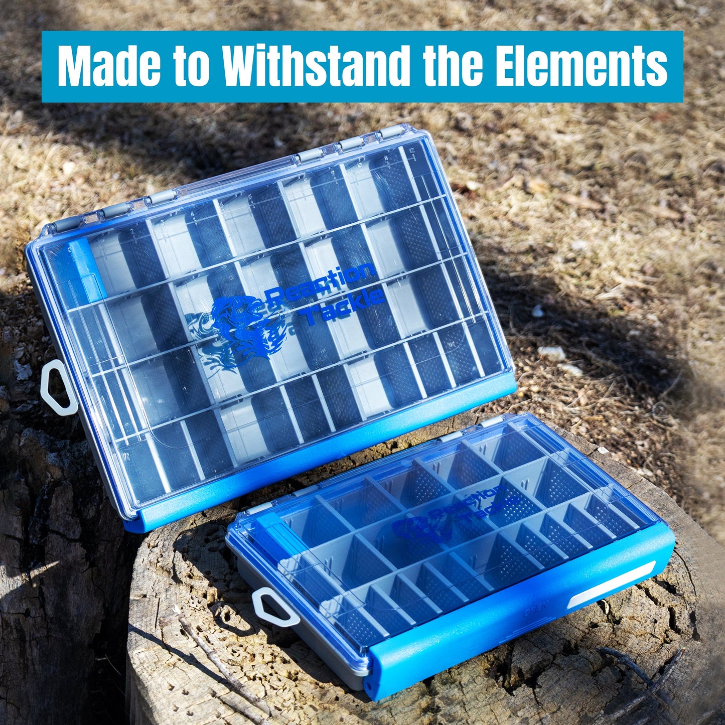 Bandeja para aparejos Reaction Tackle Ultra Elite: resistente al agua y con un solo clip. Nueva.