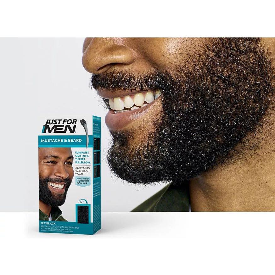 Just For Men Brush-In Color Gel for Mustache & Beard - Jet Black M-60