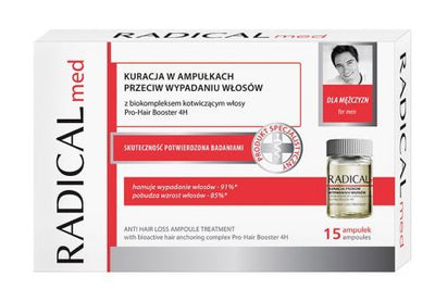 Traitement en ampoules Anti-Chute de Cheveux Radical Med pour Hommes - 15x5ml