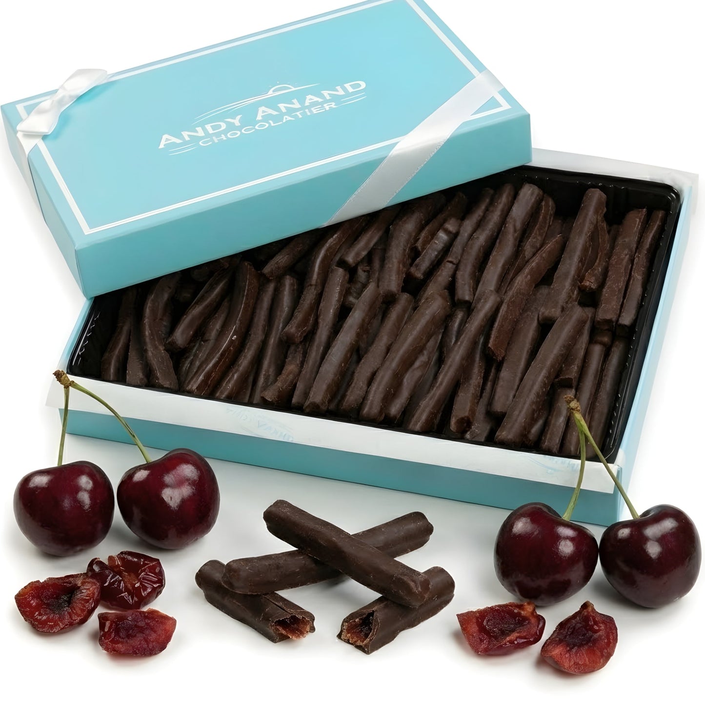 Boîte Cadeau de Pelures de Cerise en Chocolat Noir 60% Andy Anand - Végan & Sans Gluten