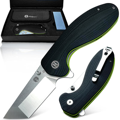 The Ultimate Pioneer Folding Pocket Knife Gift Set for Adventurers (Silver & Green) - Korvel
