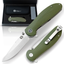 The Straight Back Folding Pocket Knife Giftset for Men and Women (Silver and Green) - Korvel