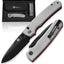 The Ultimate Folding Pocket Knife Gift Set for Outdoor Enthusiasts (Classic Black & White) - Korvel