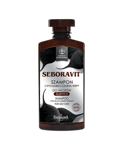 SEBORAVIT - Shampoo Premium avec Extrait de Radis Noir Naturel, 330 ml