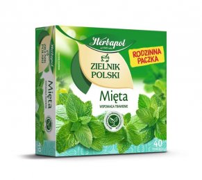 Herbapol Polish Herbarium Thé aux Herbes à la Menthe - Pack Familial de 40 Sachets