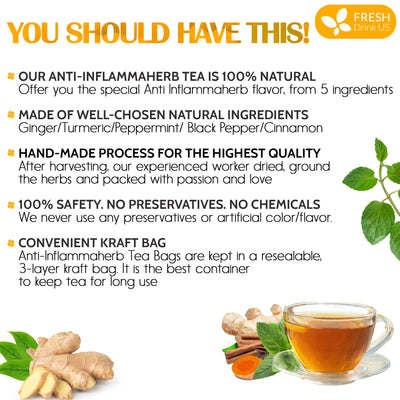 Premium Loose Leaf Tea Blend with Ginger, Turmeric & More