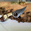 Artisan Damascus Steel Skinning Knife with Ergonomic Finger Hole and Elegant Handle - Korvel