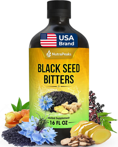 Bitters à l'huile de graine noire premium - Mélange herbal 16 fl oz