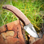 Premium Custom 1095 Forged Steel Skinning Knife | Elegant Rosewood Grip | 7-Inch Blade | Includes Leather Sheath - Korvel