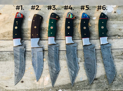 Artisan Crafted Damascus Steel Hunting Knives - Korvel