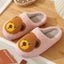 Zapatillas de felpa con cara sonriente para mujer - Calzado interior acogedor