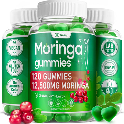 Gummies de Moringa avec Gingembre, Curcuma & Probiotiques | Végétalien & Sans Sucre