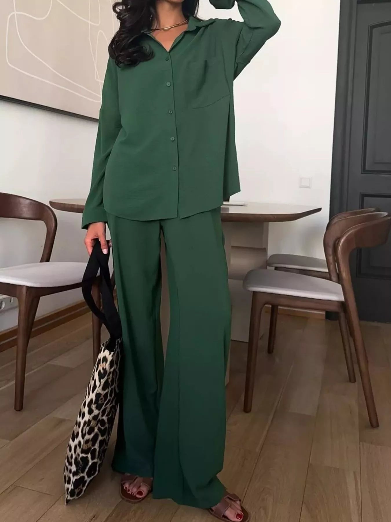 Premium Button Down Shirt and Pants Set