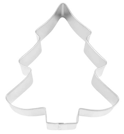Snow Covered Christmas Tree Cookie Cutter - 5" Tin