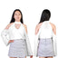 Women's Off The Shoulder Blouse - V-Neck Long Sleeve Top