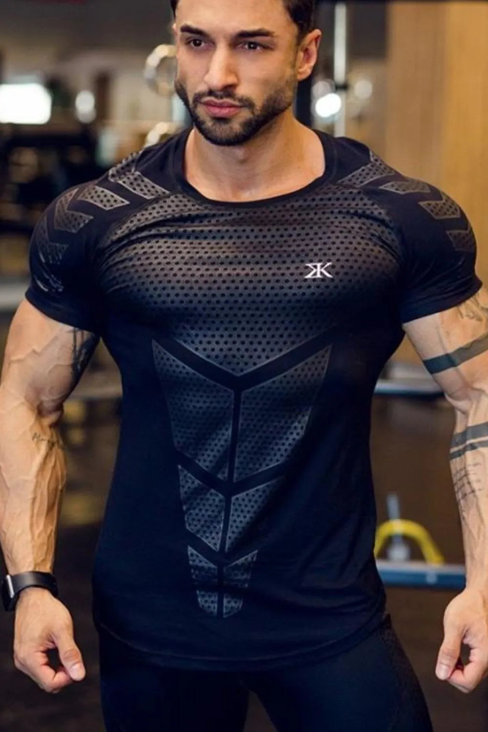 Camiseta de manga corta de cuello redondo para hombres en tallas grandes