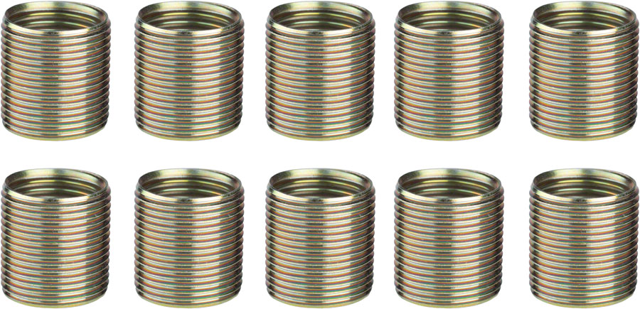 Inserts de reparación de rosca de pedal Unior - Brazo de manivela derecho 9/16" (paquete de 10)