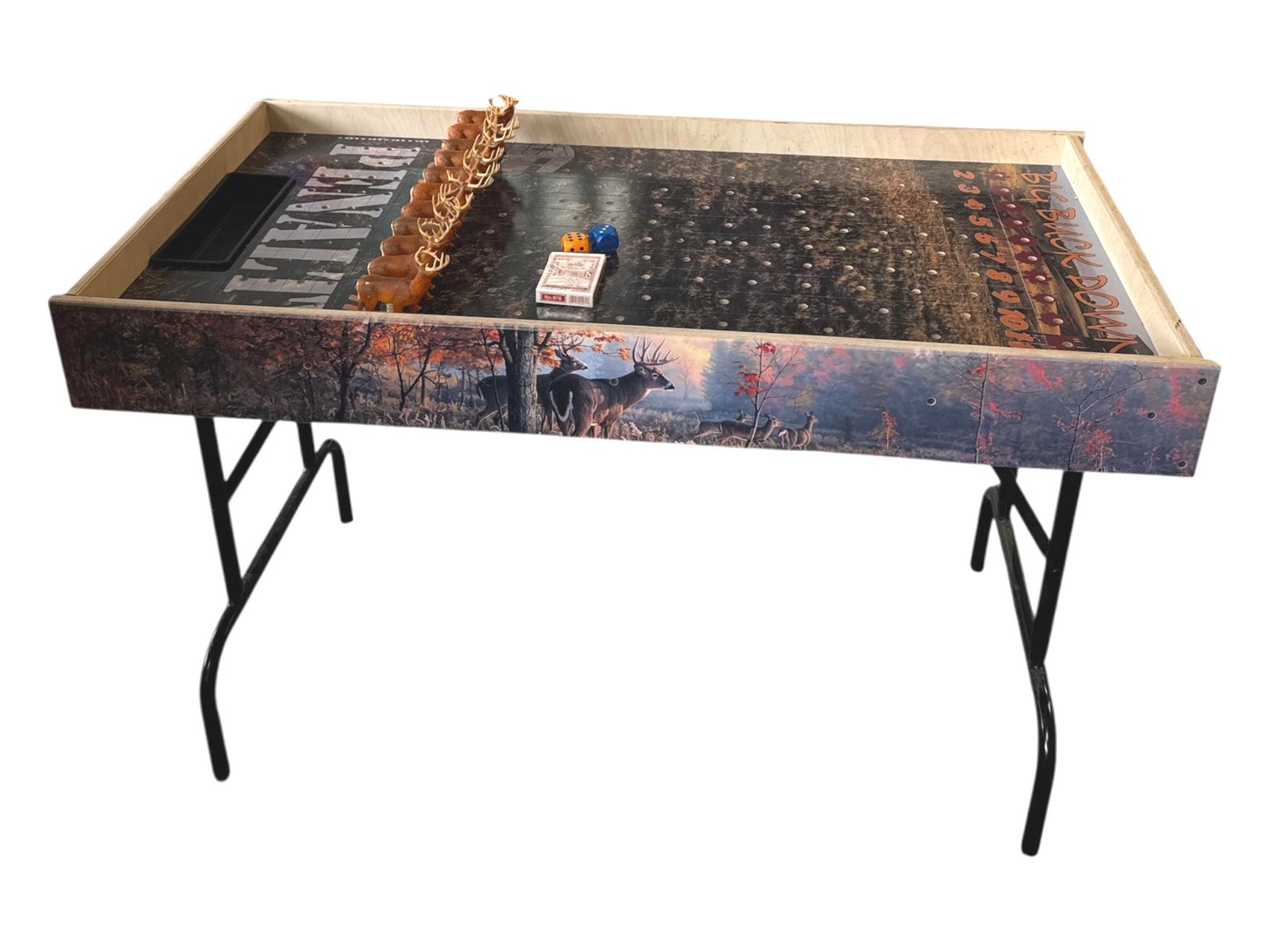 Ultimate Big Buck Derby - Jumbo Horse Racing Game with Integrated Chip Pot - Korvel