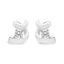 Pendientes de Stud de Diamantes en Espiral de Oro Blanco de 10K
