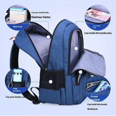 Premium School Backpack for Grades 3-6 - Stylish & Functional