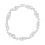 Bracelet en argent sterling .925 avec maillon tressé infini et accents en diamant