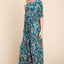 Vestido Maxi Shirred Impreso Halagador para Mujeres