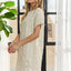 Applique Round Neck Short Sleeve Shift Dress