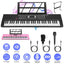 61-Key Digital Music Keyboard for Kids with Microphone Stand
