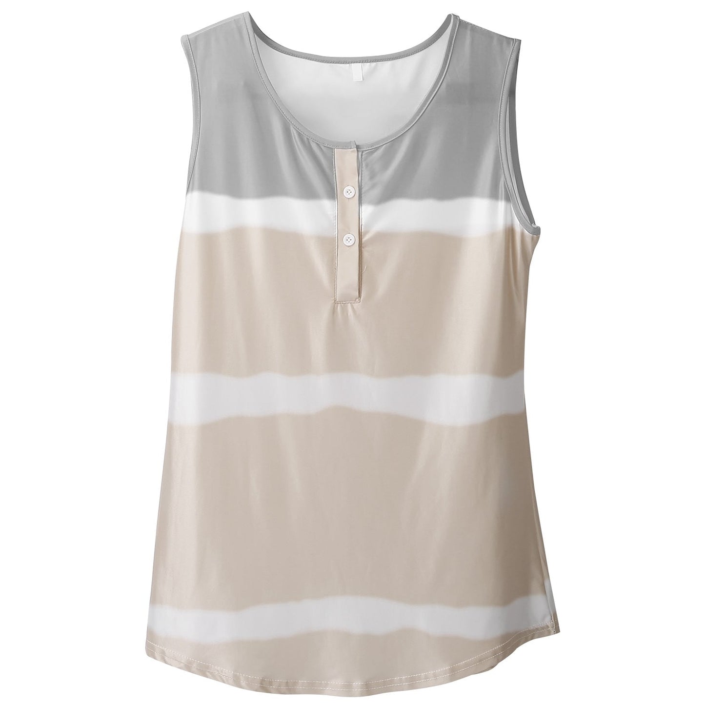Top sin mangas de tie-dye de talla grande para mujeres