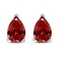 Boucles d'oreilles en diamant rose en forme de poire lab grown en or blanc 14K