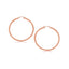 Pendientes de aro pulidos de oro rosa de 14k - 25 mm