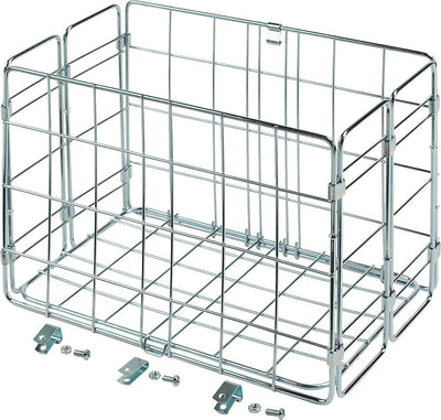 Wald 582 Folding Pannier Basket for Rear Rack - Silver