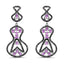 Boucles d'oreilles en améthyste véritable de 5,30 carats et spinelle noir