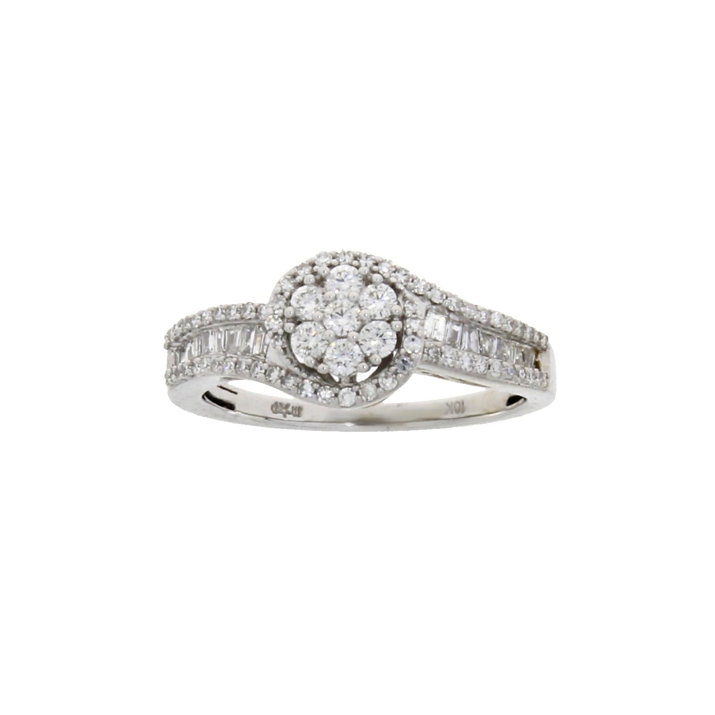 Genuine 0.50ct Diamond Engagement Ring in 10KT White Gold