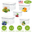 5-Piece Stackable Food Storage Containers with Drain Basket