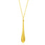 Pendentif long en forme de goutte d'eau en or jaune 14 carats