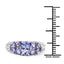 1.63 Carat Genuine Tanzanite Sterling Silver Engagement Ring