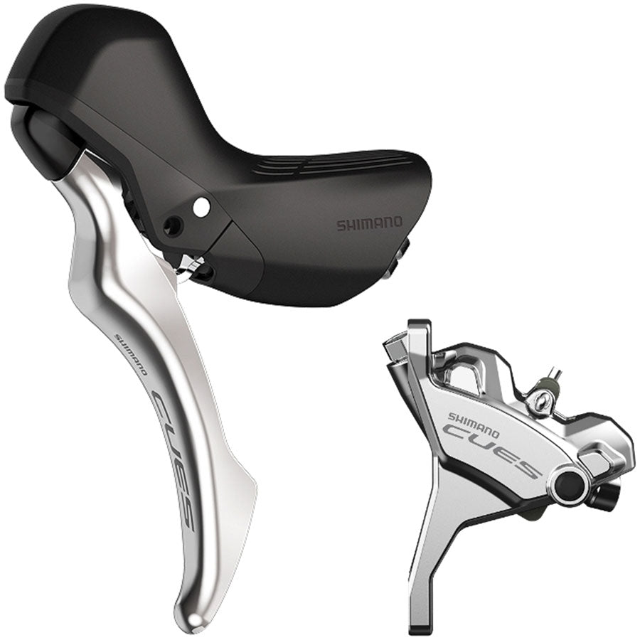 Levier de frein à disque hydraulique Shimano CUES BL-U6030L/BR-U6030F - Avant Argent