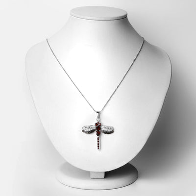 Pendentif en argent sterling de 2,29 carats en grenat véritable et topaze blanche